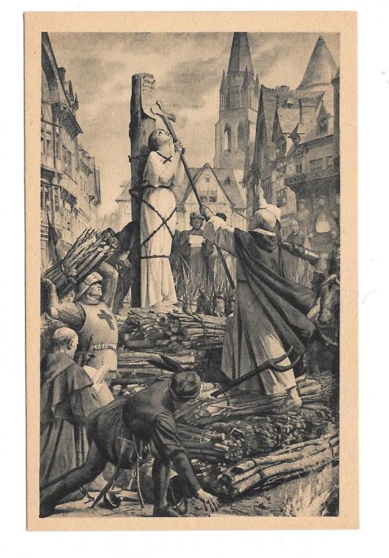 France Paris Le Pantheon Joan of Arc Taking Orleans at the Stake 2 Postcards