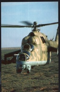 The Russian-Made Mi-24 Hind Attack Helicopter is operated by Optec 1950s-1970s