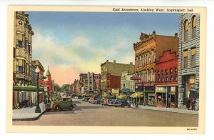IN - Logansport. East Broadway looking West circa 1938