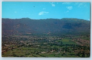 1960 Ojai California Postcard Greetings Aerial View Valley Country Club Unposted