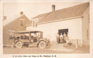 RPPC POST OFFICE & STAGECOACH NO. CHATHAN NEW HAMPSHIRE REAL PHOTO POSTCARD '20s