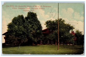 1915 Far Hills Beautiful Home Patterson Register Works Dayton Ohio OH Postcard