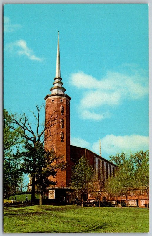 Springfield Ohio 1960s Postcard Weaver Chapel Library Wittenberg University