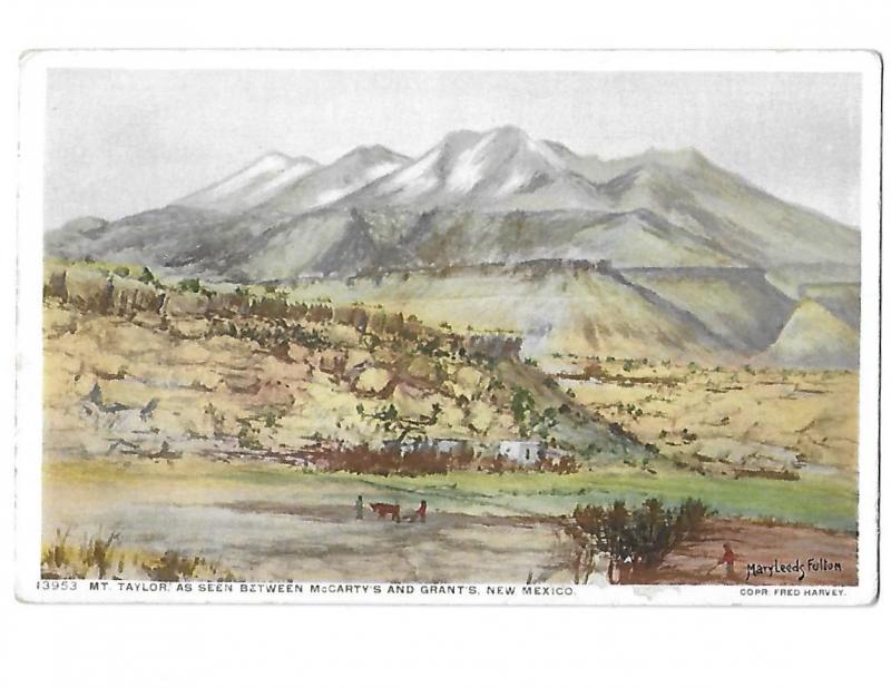 Fred Harvey 13953 Mt. Taylor Artist Mary Leeds Fulton Phostint New Mexico