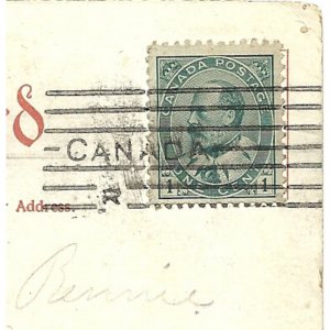 1909 ANTIQUE Postcard - American Fall, Niagara Falls - POSTED - CANADA POSTAGE