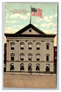 Vintage 1910s Postcard Ford's Theatre, Where Lincoln was Shot, Washington, D.C.