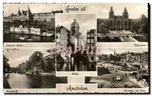 Old Postcard Groeten uit Amsterdam Kolkie