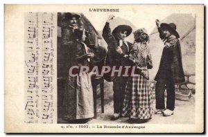Old Postcard L & # 39Auvergne La Bourree d & # 39Auvergne Folklore