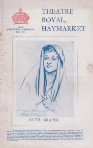 Ruth Draper Haymarket Drama London Theatre Programme