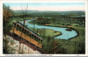 Postcard TN Chattanooga Lookout Mountain - Vista from Incline