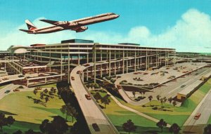 USA The New Tampa International Jetport Terminal Florida Chrome Postcard 04.05