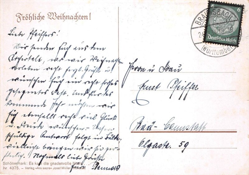 lot391 greetings christmas Angels germany  Signed Schonermark