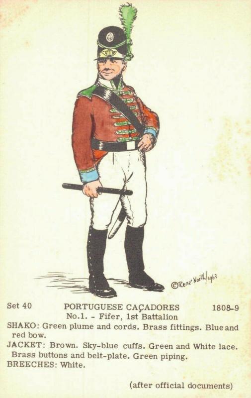 Military Postcard Portuguese Cacadores 1808 02.11