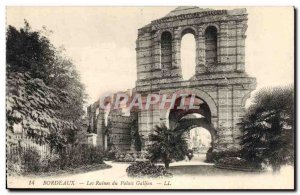 Old Postcard Bordeaux Ruins Du Palais Gallien
