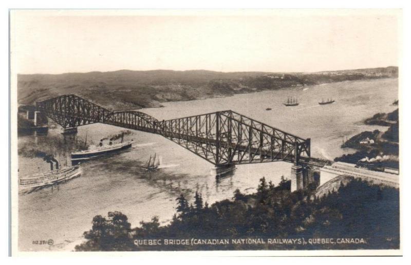 RPPC Quebec Bridge Canadian National Railways, Quebec, Canada Postcard
