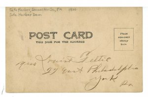PA - Safe Harbor, Lancaster County. Safe Harbor Dam Construction, 1930 RPPC