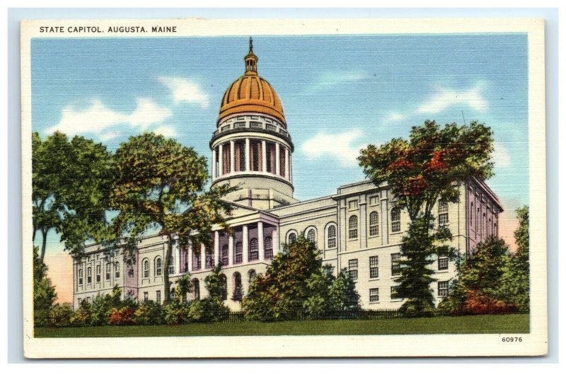 Postcard State Capitol, Augusta ME Maine 1957 G33