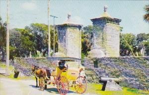 Old City Gates Saint Augustine Florida 1955