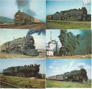 Pennsylvania Railroad Steam Locomotives Lot of 6 Postcard...