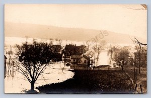 J87/ Syracuse? Ohio RPPC Postcard c1913 Flood Disaster River Homes  671