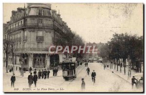 Old Postcard Tramway Dijon Place Darcy Sparrow