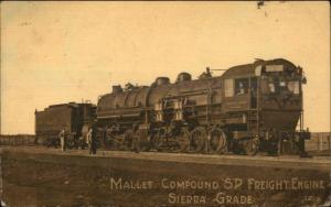 Mallet Compound Southern Pacific Freight Engine RR Train Sierra Grade Postcard