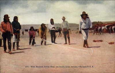 White Mountain Apache Indian Hoops & Javelin Game Arizona...