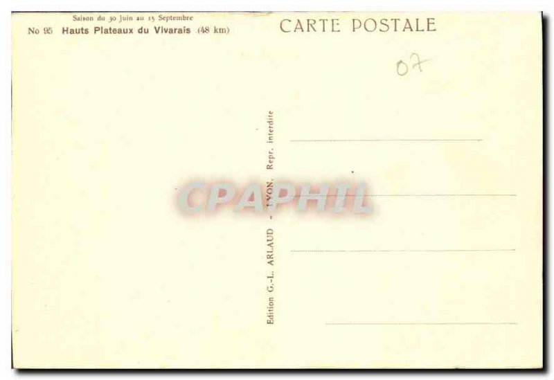 Postcard Old Highlands Vivarais