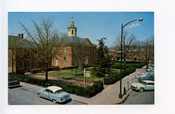 Easton MD Street View Old Cars Court House Vintage Store Fronts Postcard