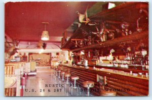 DUBOIS, WY Wyoming ~ Roadside RUSTIC PINE TAVERN c1950s Fremont County Postcard