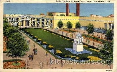 Tullip Gardens New York Worlds Fair 1939 Exhibition 1940 crease right bottom ...