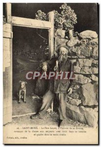 Old Postcard St. More Le Pere Leleu the entry of his cave TOP