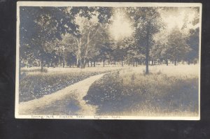 RPPC FREMONT NEBRASKA 1909 IRVING PARK SCENE REAL PHOTO POSTCARD DOWNS KANSAS