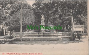 Spain Postcard - Valencia, Parque Glorieta Fuente Del Triton RS33877