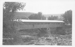 J75/ Taftsville Vermont RPPC Postcard c1950s Covered Bridge 186