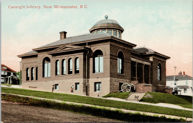 Carnegie Library New Westminster BC British Columbia Unused Postcard H12