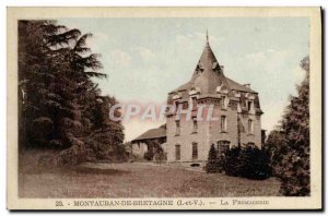 Old Postcard Montauban de Bretagne The Church