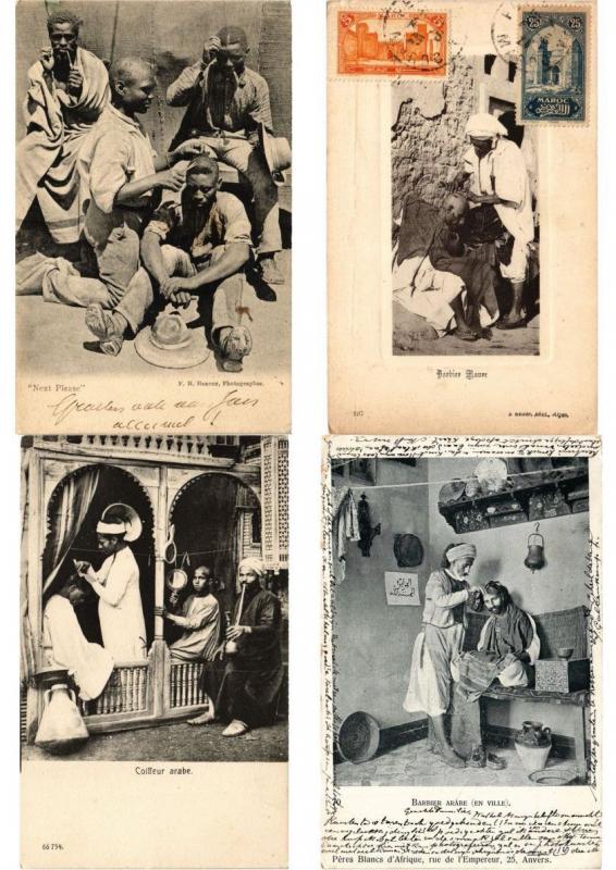 BARBERS, BARBER SHOP DIFFERENT COUNTRIES 22 CPA