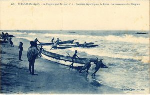 PC ST-LOUIS PLAGE A GUET N'DAR ETHNIC TYPES SENEGAL (a35650)