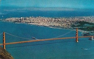 Air View Of Golden Gate Bridge San Francisco California