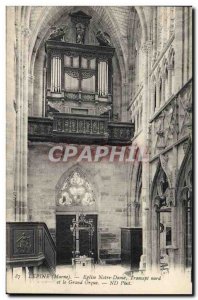 Old Postcard Organ Lepine Eglise Notre Dame Transept North and the great organ