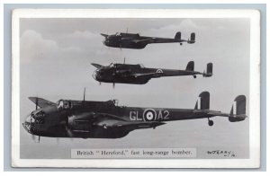 British Hereford Bomber Aircraft Plane Real Photo Postcard RPPC WJ Gray EKC