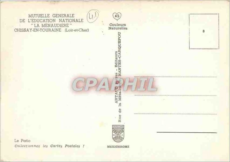 Postcard Modern Mutuelle Generale of Education The Menaudiere Chissay en Tour...