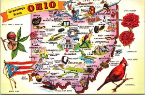 USA Greetings From Ohio Chrome Postcard 03.18