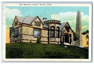 1940 Bill Memorial Library Groton Connecticut CT Vintage Unposted Postcard