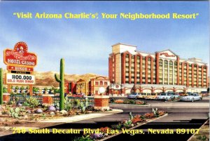 Las Vegas, NV Nevada  ARIZONA CHARLIE'S HOTEL & CASINO  4X6 Advertising Postcard