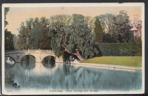 Cambridgeshire Postcard - Cambridge, Clare College and Bridge    RS11475