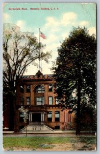 1910 Springfield  Massachusetts  GAR  SUVCW Memorial Building   Postcard