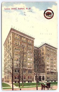 1913 Lenox Hotel Buffalo New York NY Historic Building Landmark Posted Postcard