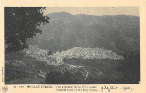 Moulay Idriss Morocco Birds Eye View Antique Postcard J61455